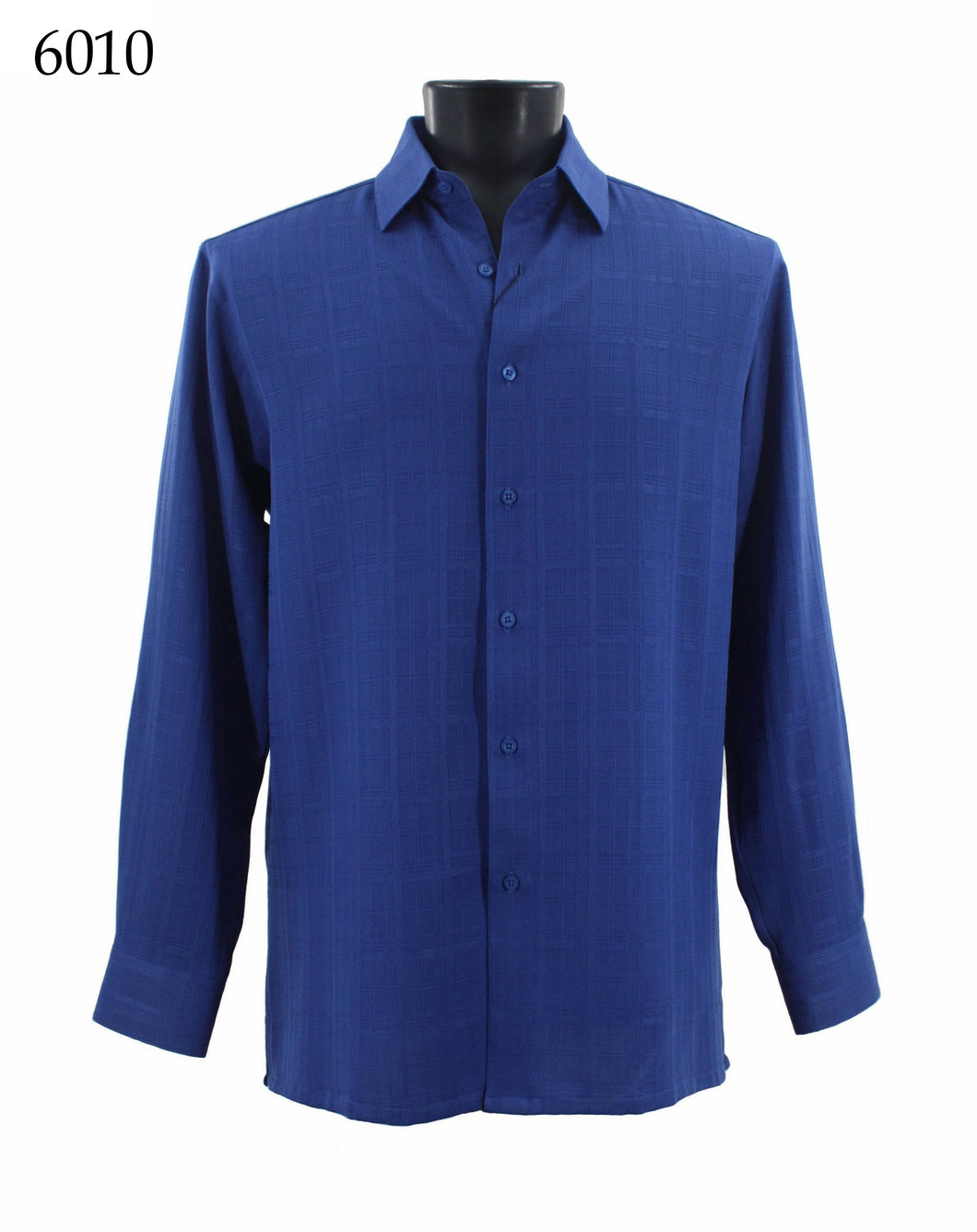 Bassiri Tone-on-Tone Long Sleeve Button Down Casual Printed Shirt 6010
