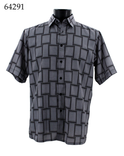 Bassiri Short Sleeve Button Down Casual Printed Shirts 64291