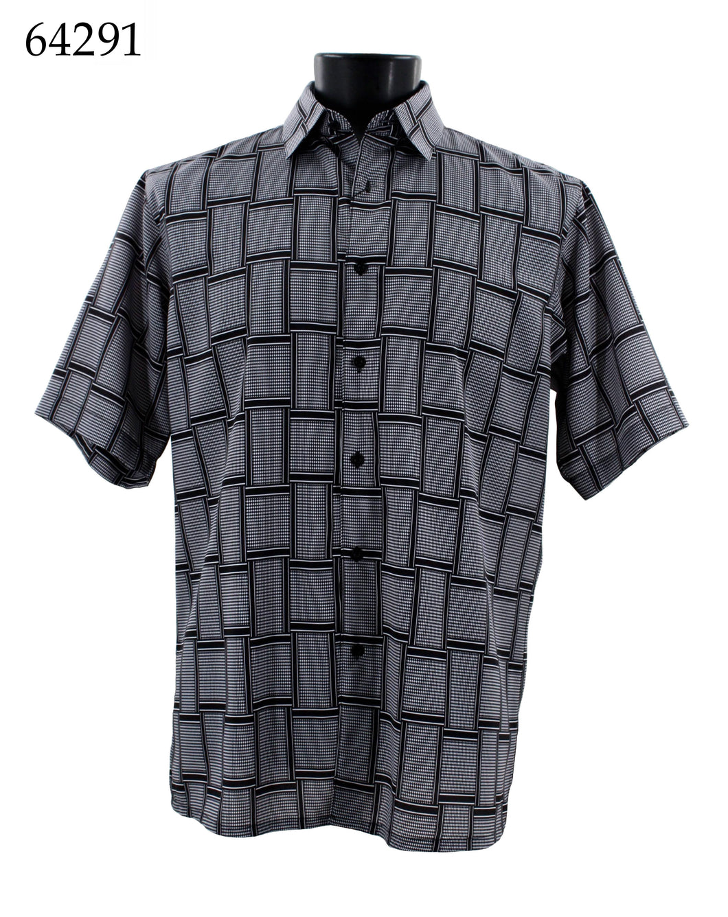 Bassiri Short Sleeve Button Down Casual Printed Shirts 64291