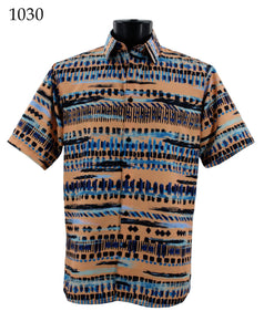 Bassiri Short Sleeve Button Down Casual Printed Shirts 1030