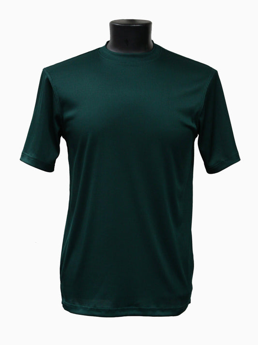 Bassiri Short Sleeve Mock Neck T-Shirt Style #218 Emerald Green