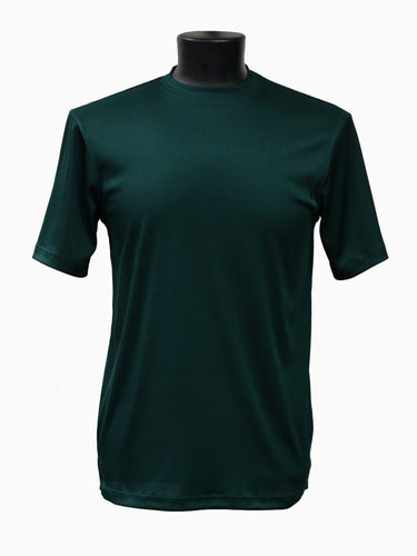 Bassiri Short Sleeve Mock Neck T-Shirt Style #218 Emerald Green