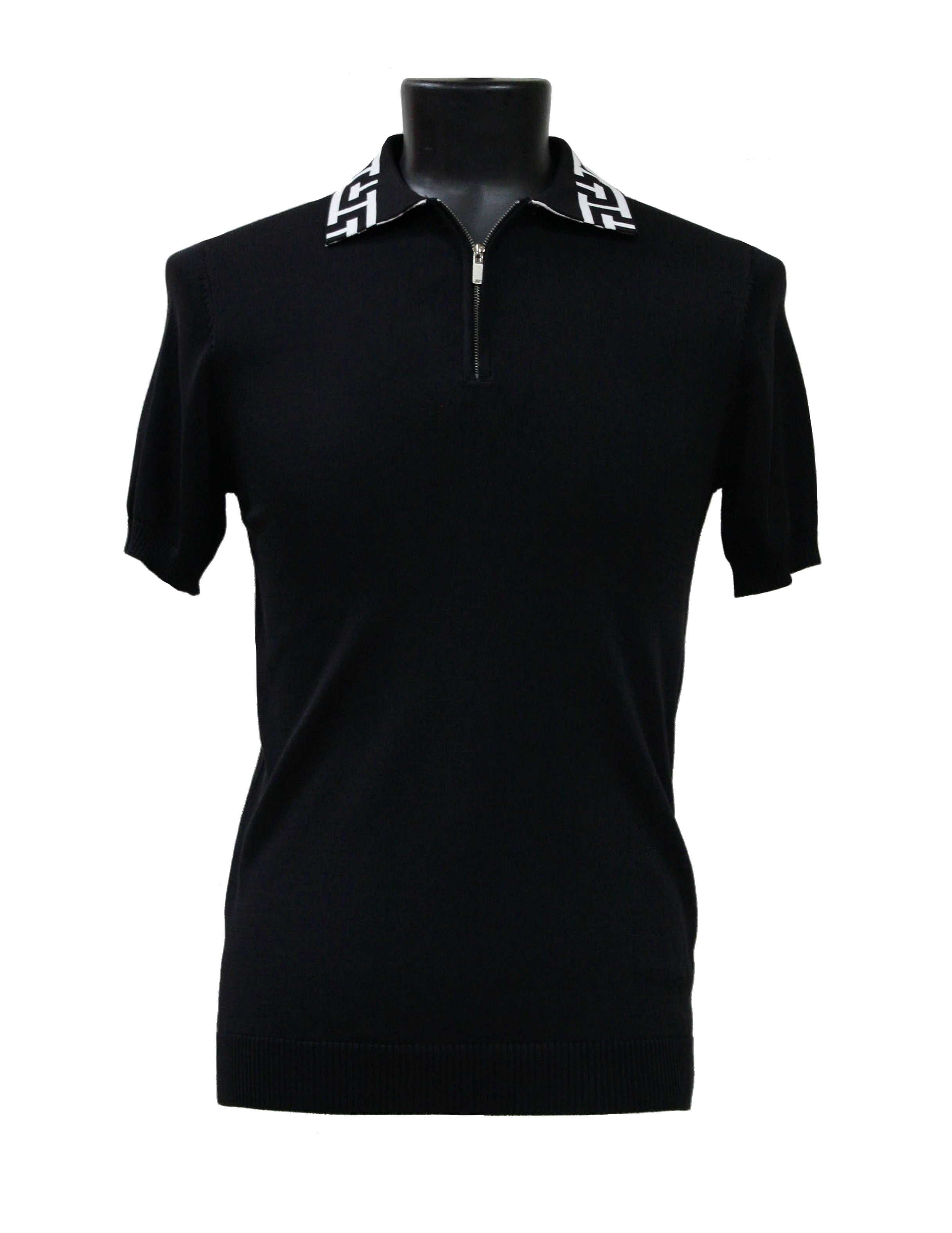 Bassiri Short Sleeve Sweaters 127 Black – LASuitGuy