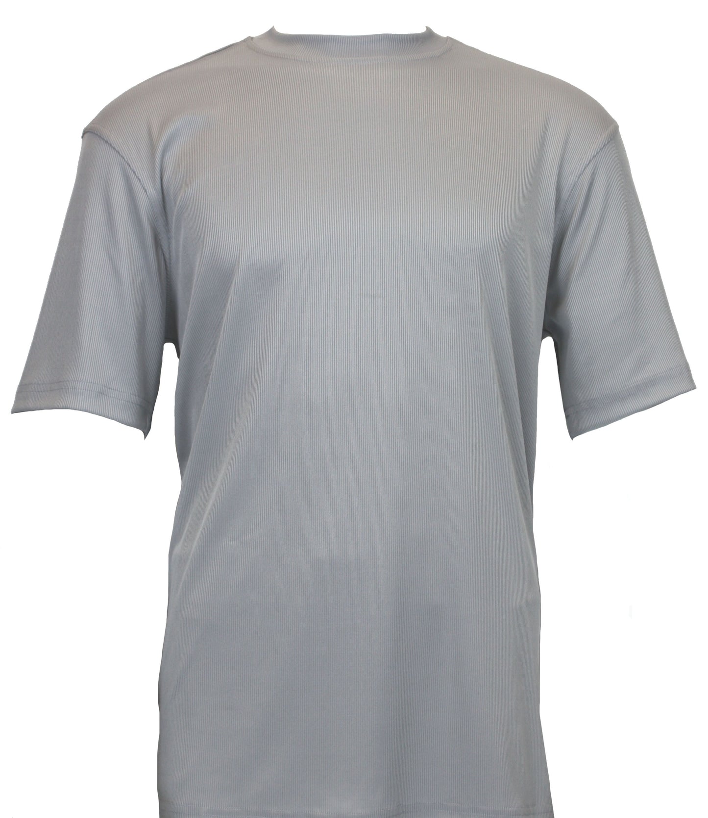 Bassiri Short Sleeve Mock Neck T-Shirt Style #218 Grey