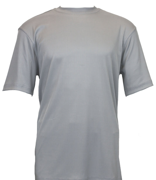 Bassiri Short Sleeve Mock Neck T-Shirt Style #218 Grey