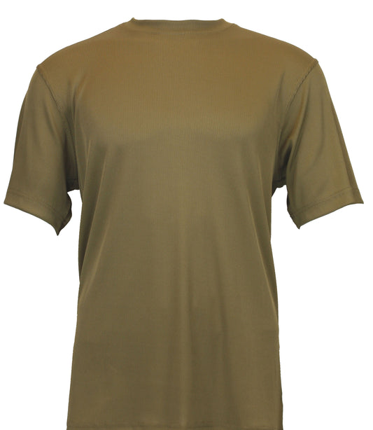Bassiri Short Sleeve Mock Neck T-Shirt Style #218 Cappuccino
