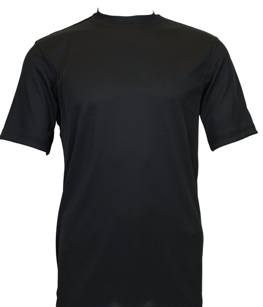 Bassiri Short Sleeve Mock Neck T-Shirt Style #218 Black