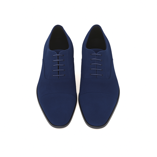 Corrente C0001108-6694S Cap toe lace up-Dark Blue Suede