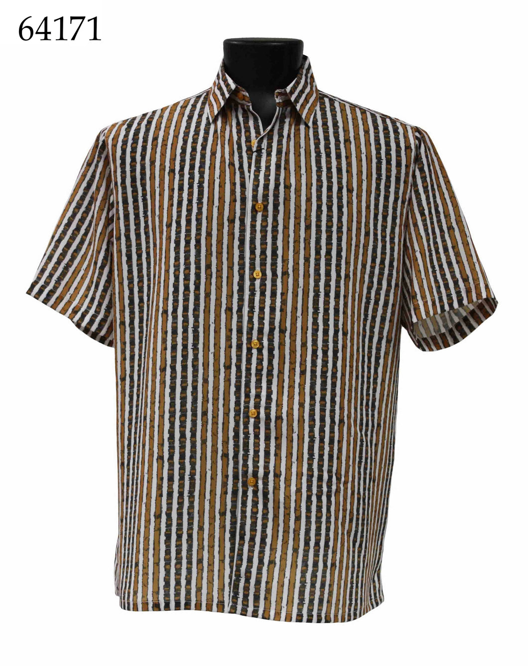 Bassiri Short Sleeve Button Down Casual Printed Shirts 64171