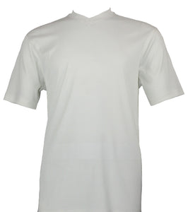 Bassiri Short Sleeve V-Neck T-Shirt Style #219 Ivory