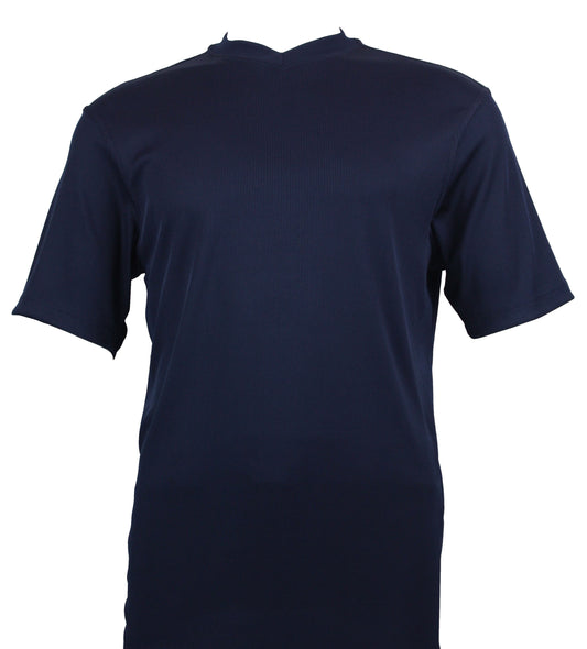 Bassiri Short Sleeve V-Neck T-Shirt Style #219 Navy