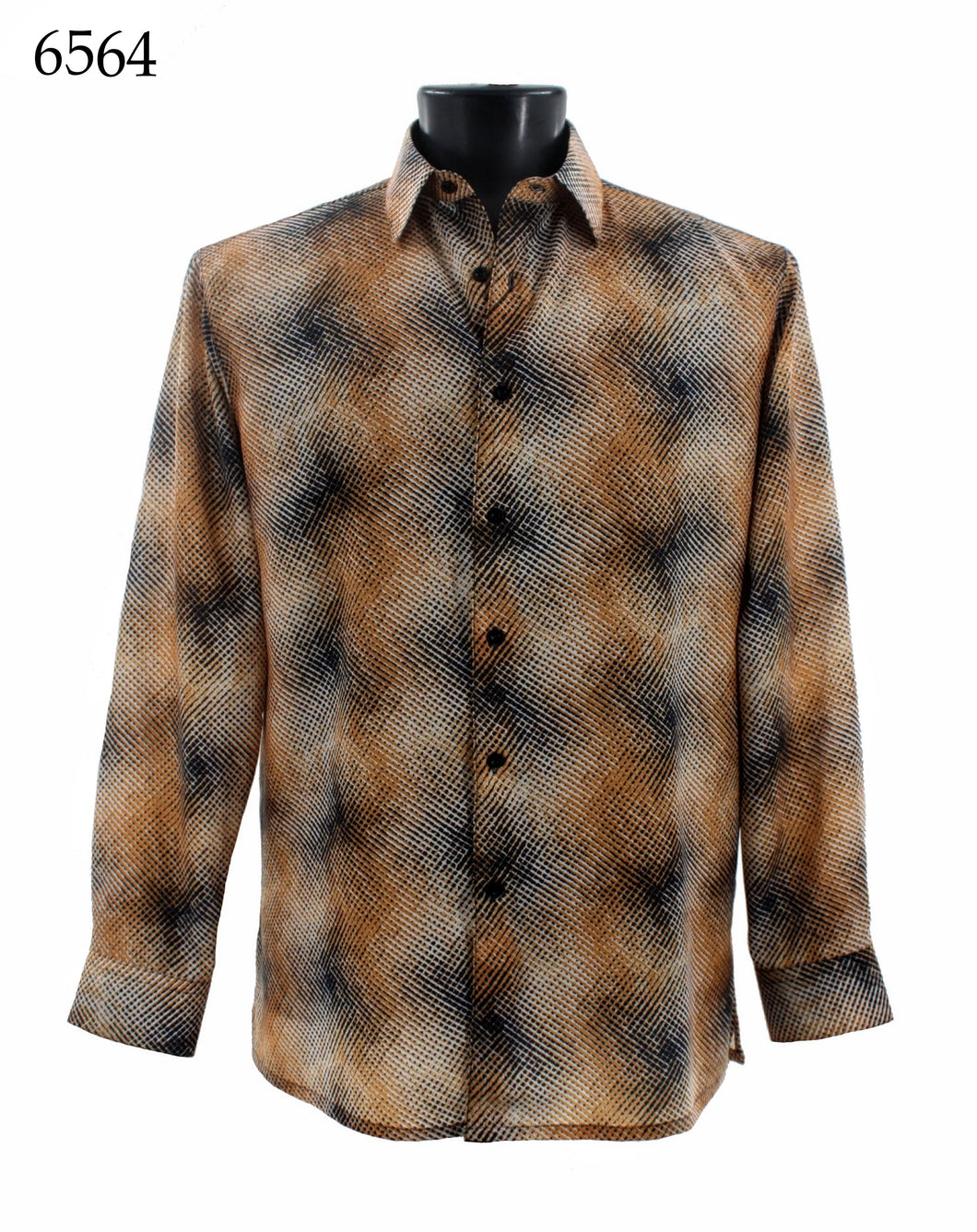 Bassiri Long Sleeve Button Down Casual Printed Shirts 6564