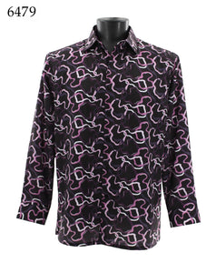 Bassiri Long Sleeve Button Down Casual Printed Shirts 6479