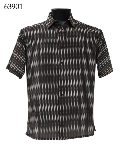 Bassiri Short Sleeve Button Down Casual Printed Shirts 63901