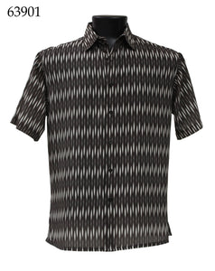 Bassiri Short Sleeve Button Down Casual Printed Shirts 63901