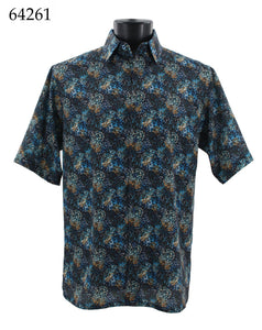 Bassiri Short Sleeve Button Down Casual Printed Shirts 64261