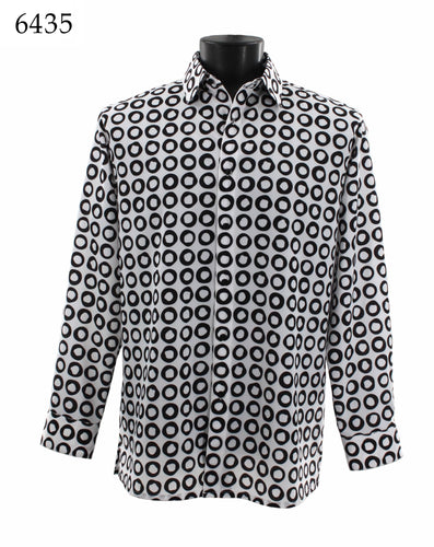 Bassiri Long Sleeve Button Down Casual Printed Shirts 6435