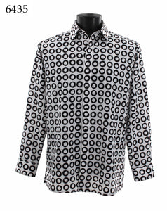 Bassiri Long Sleeve Button Down Casual Printed Shirts 6435