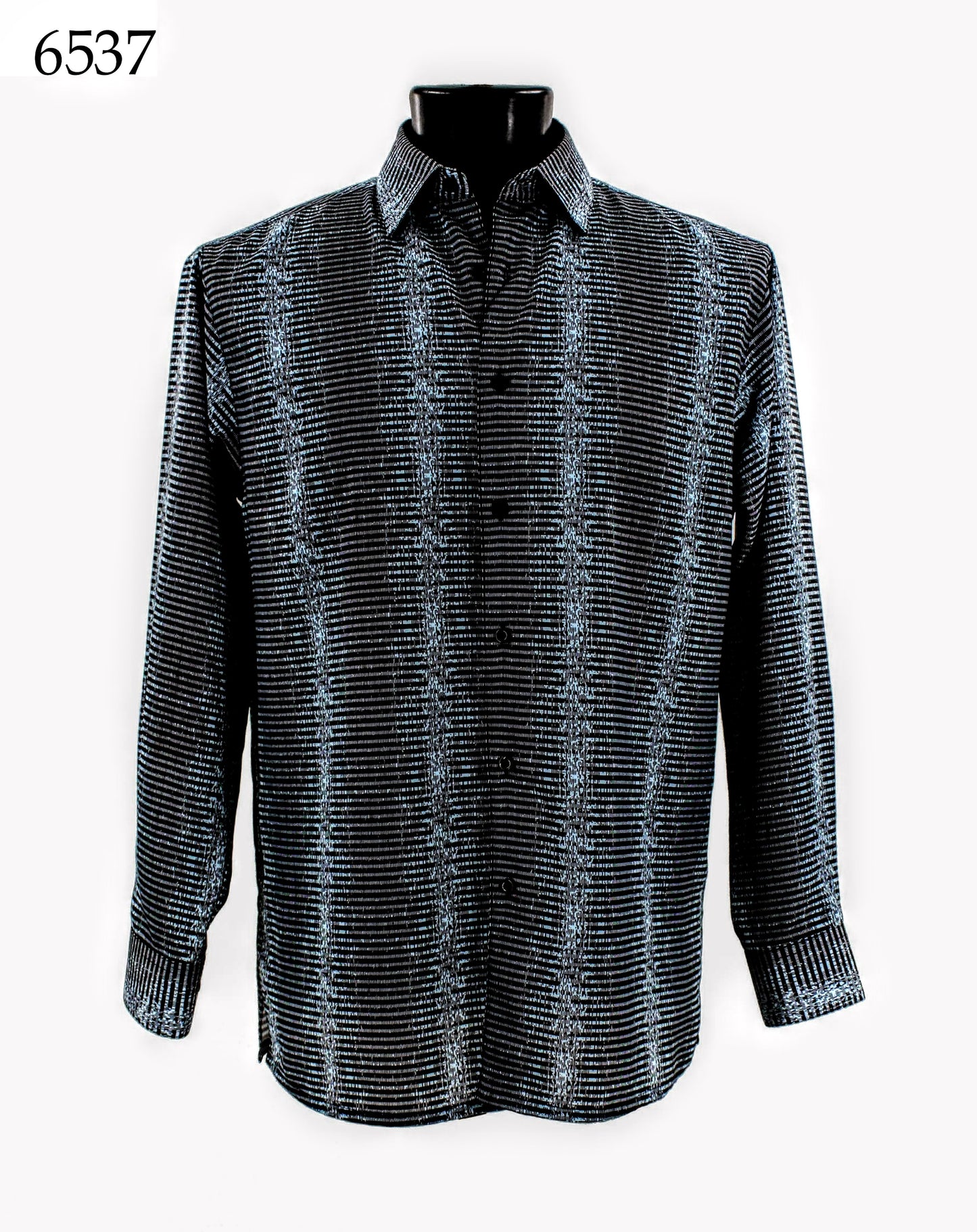 Bassiri Long Sleeve Button Down Casual Printed Shirts 6537