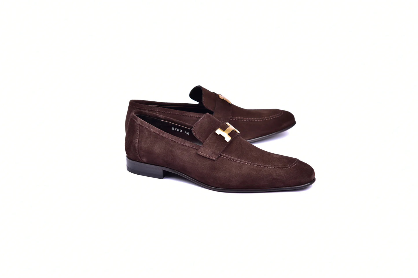 Corrente C02010-5760S H buckle Brown Suede