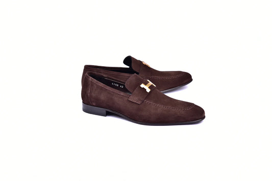 Corrente C02010-5760S H buckle Brown Suede
