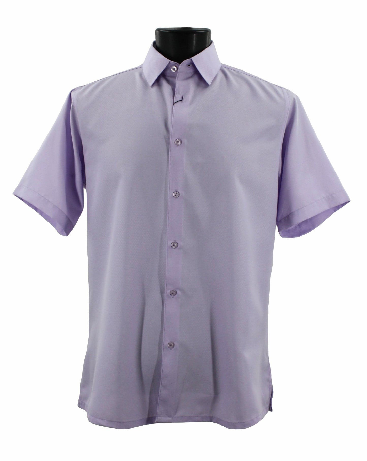 Bassiri Tone-on-Tone Short Sleeve Shirts Lilac