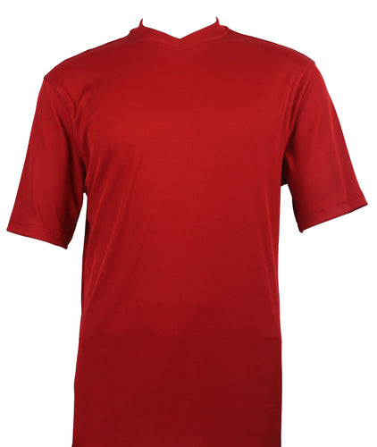 Bassiri Short Sleeve V-Neck T-Shirt Style #219 Red