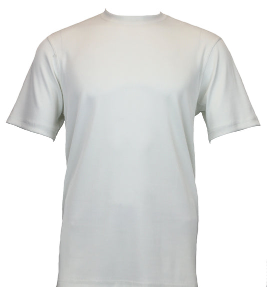Bassiri Short Sleeve Mock Neck T-Shirt Style #218 Ivory