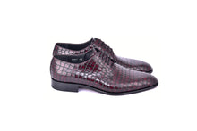 Corrente C01506-6291C Croco lace up- Burgundy