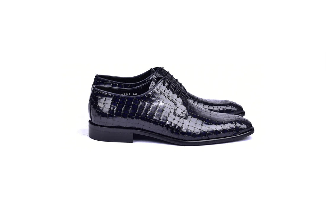 Corrente C01507- 6291C Croco lace up- Navy