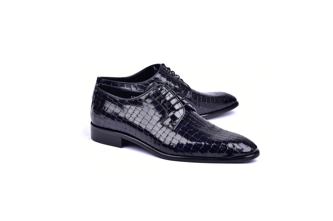Corrente C01507- 6291C Croco lace up- Navy