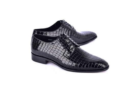 Corrente C01505-6291C Croco lace up- Black