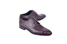Corrente C01506-6291C Croco lace up- Burgundy
