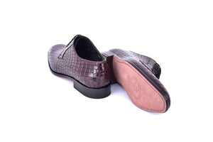 Corrente C01506-6291C Croco lace up- Burgundy