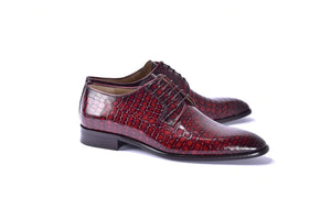 Corrente C01508- 6291C Croco lace up- Tan