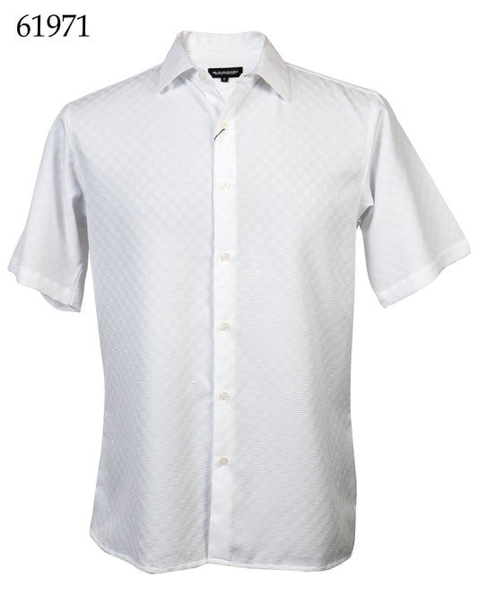 Bassiri Tone-on-Tone Short Sleeve Shirts 61971