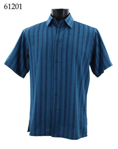 Bassiri Tone-on-Tone Short Sleeve Shirts 61201