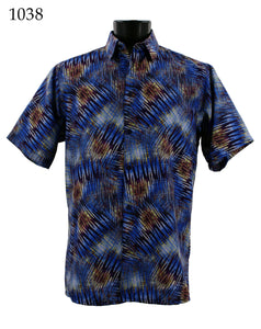 Bassiri Short Sleeve Button Down Casual Printed Shirts 1038