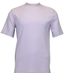 Bassiri Short Sleeve Mock Neck T-Shirt Style #218 Lilac