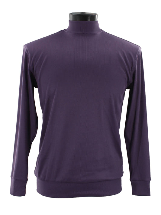 Bassiri Long Sleeve High Neck T-Shirt Style #632 Purple
