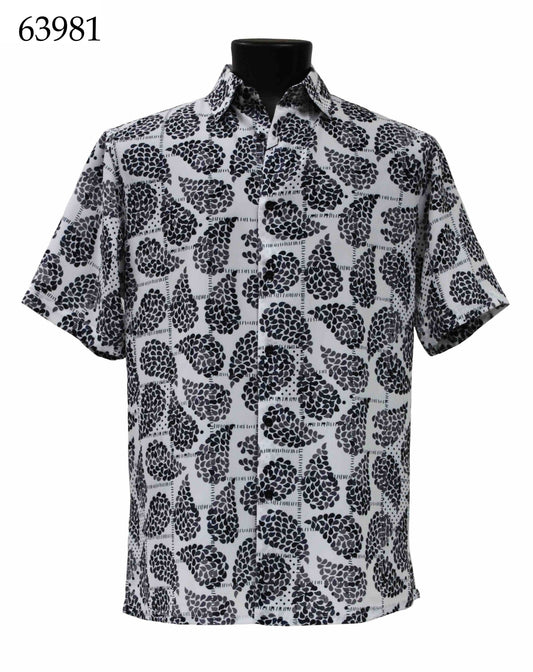 Bassiri Short Sleeve Button Down Casual Printed Shirts 63981