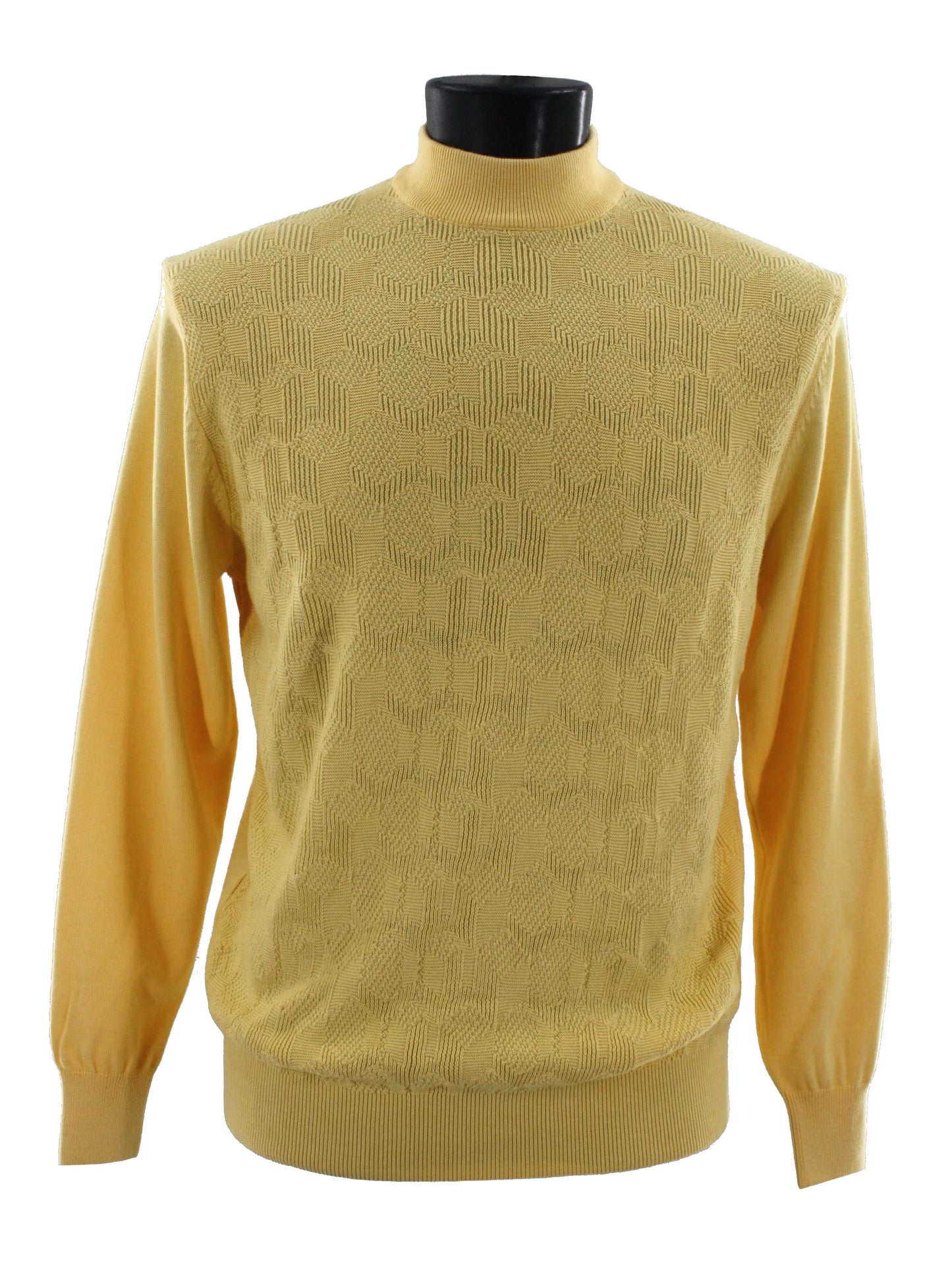 Bassiri Long Sleeve Mock Neck Sweater 638 Yellow