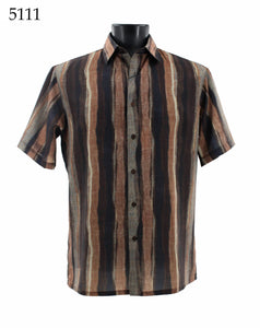 Bassiri Short Sleeve Button Down Casual Printed Shirts 5111