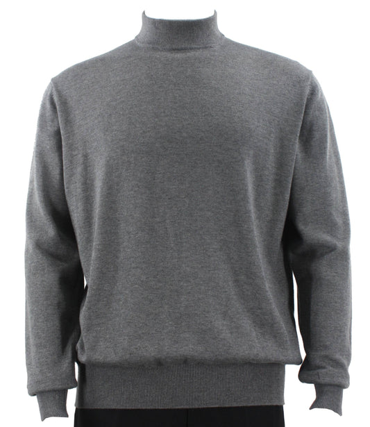 Bassiri Long Sleeve Mock Neck Sweater 630 Smoke