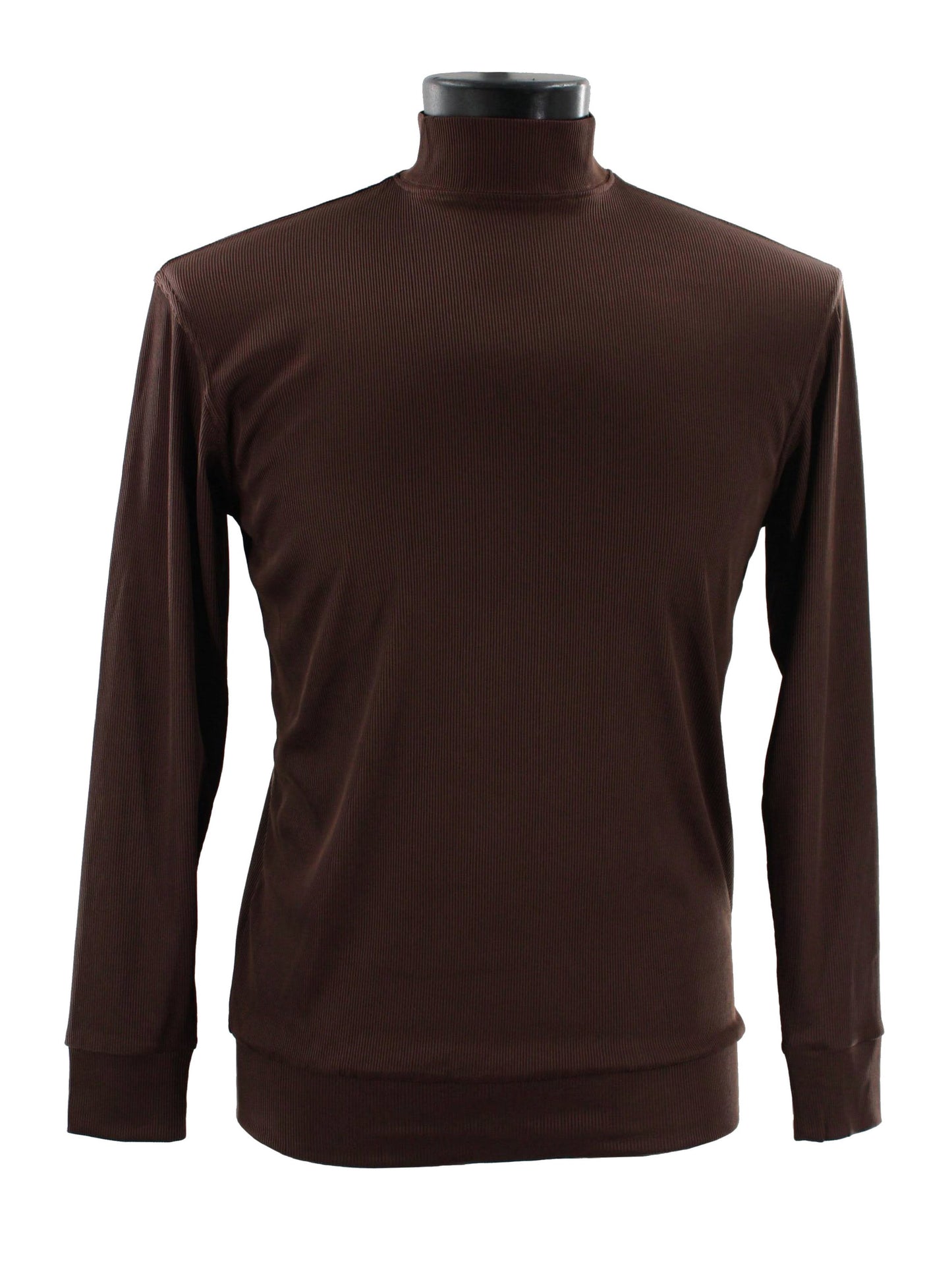 Bassiri Long Sleeve High Neck T-Shirt Style #632 Brown
