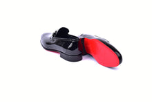 Corrente C00012-7260 Formal Loafer With Silver Buckle-Black Patent