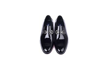 Corrente C00012-7260 Formal Loafer With Silver Buckle-Black Patent