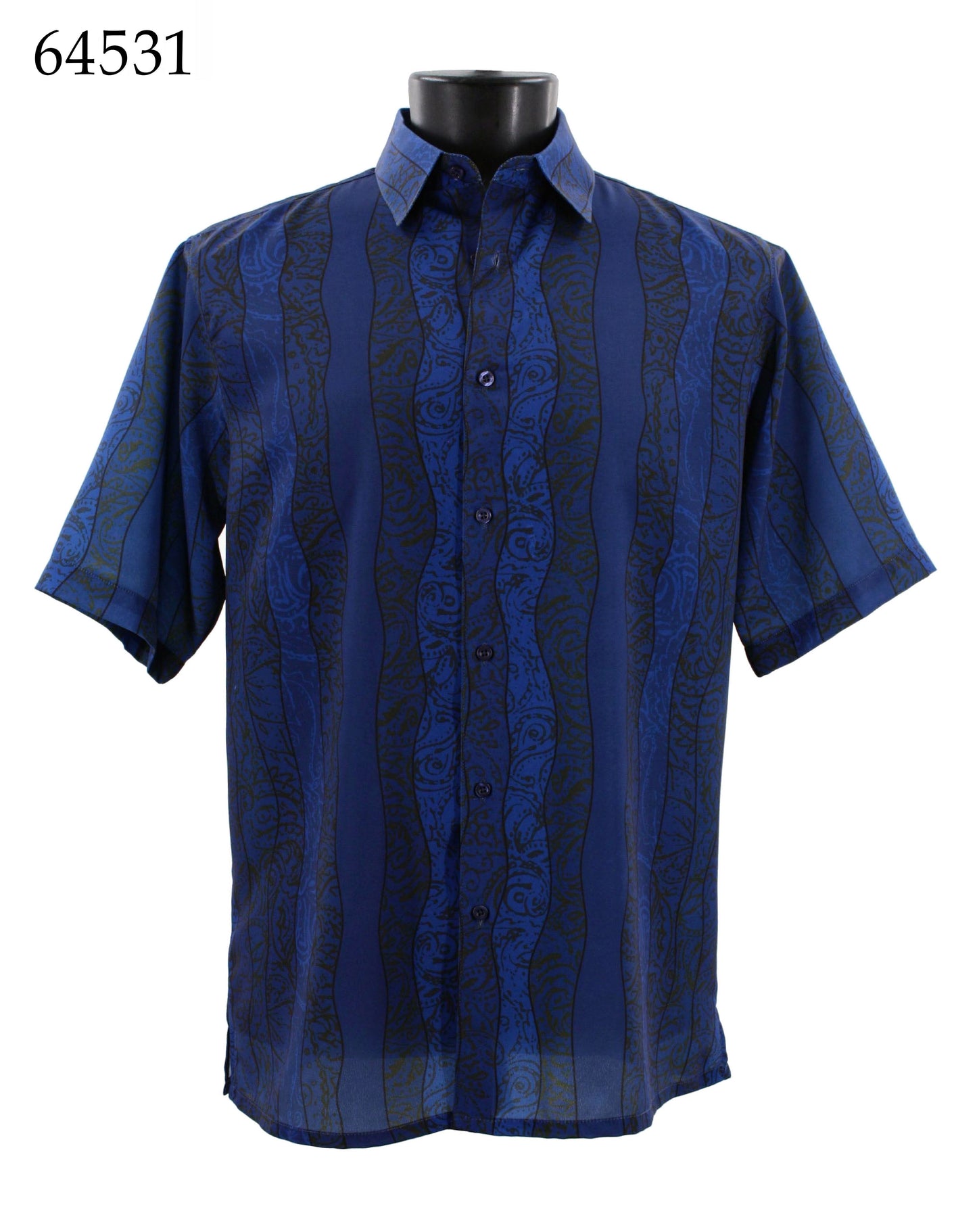 Bassiri Short Sleeve Button Down Casual Printed Shirts 64531