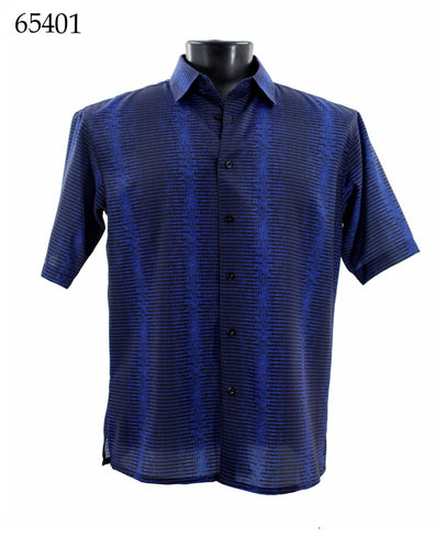 Bassiri Short Sleeve Button Down Casual Printed Shirts 65401