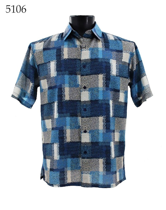 Bassiri Short Sleeve Button Down Casual Printed Shirts